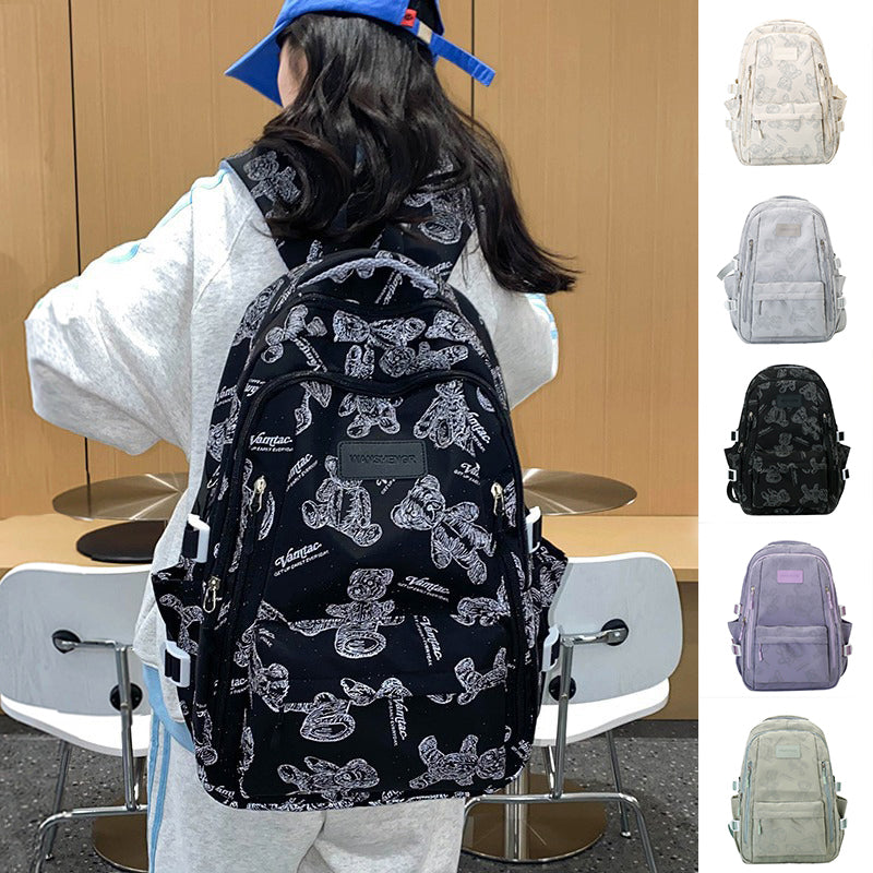 Bear Print Travel Backpack Secondary image